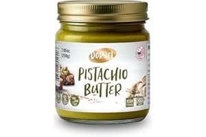 DORREL - Pistachio Butter, Dairy-Free Spreadable Butter Made from 60% California-Grown Pistachios, No Palm Oil, Vegan & Kosher Pareve Healthy Condiments for Snacks, Baking, Dips & More (200g)