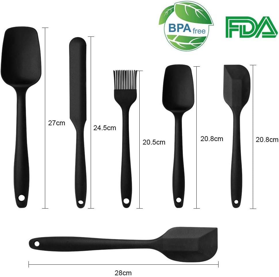 Vicloon Silicone Spatulas Spoons Set, Silicone Kitchen Utensils Including Rubber Spatula - Image 3