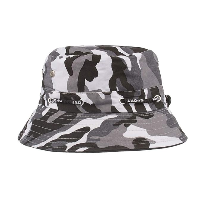 snow camo bucket hat