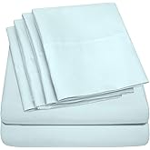 King Size Bed Sheets - 6 Piece 1500 Supreme Collection Fine Brushed Microfiber Deep Pocket King Sheet Set Bedding - 2 Extra Pillow Cases, Great Value, King, Aqua