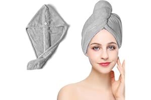 Arcjunys Microfiber Hair Towel Wrap for Women Microfibre Hhair Towel Wrap Hair Towels Hair Wrap Towel Quick Dry Hair Turban T
