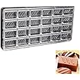 Polycarbonate Chocolate Mold DIY Handmade Chocolate Candy Mould Pastry Tools Bakeware Rectangle Pattern (19395)