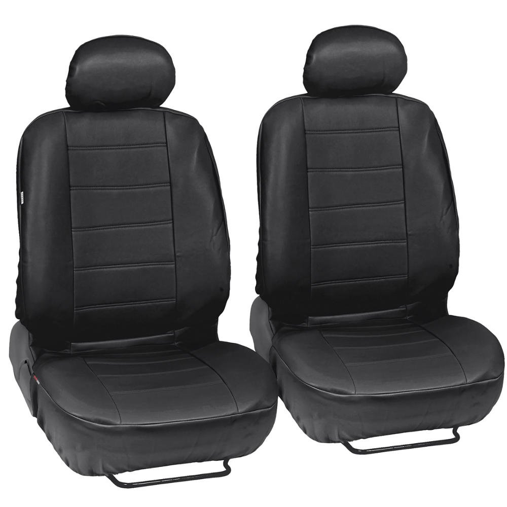 Black Synthetic Leather Seat Covers for Car & SUV Complete Set