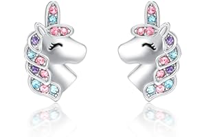 KINGSIN Unicorn Earrings for Girls Hypoallergenic Stud Unicorn Jewelry Gifts for Girl Daughter Granddaughter Sister