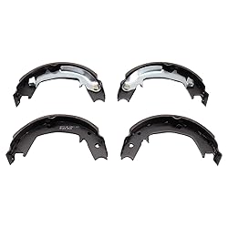 TRQ Rear Parking Brake Shoe Set Compatible with