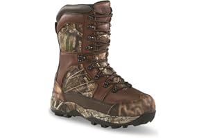 Guide Gear Leather Hunting Boots for Men Monolithic Extreme Waterproof Insulated, 2,400-gram Thinsulate Ultra