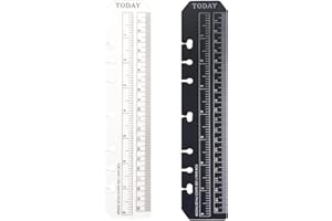 2 Pack A5 6 Holes Page Marker Ruler Plastic Binder Ruler Divider Ruler for Journal Magazine Notebook (BTRuler, A5