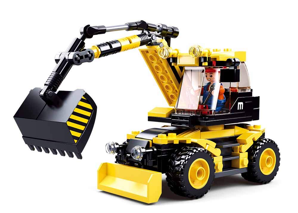 Sluban Town - Excavator 2 into1 196 Pieces