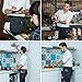 NEZZON Black Waitress Apron-5 pack with 3 Pockets: 7.9x6.5”–Commercial Grade 35% Cotton & 65% Polyester–Professionally Hemmed Edges to Last–Smart Look,Low Crease–Machine Wash,Iron,Quick Dry