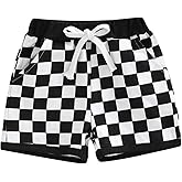 Toddler Baby Boy Girl Checkerboard Plaid Pants Elastic Waist Casual Trousers Spring Summer Fall Winter Long Pants