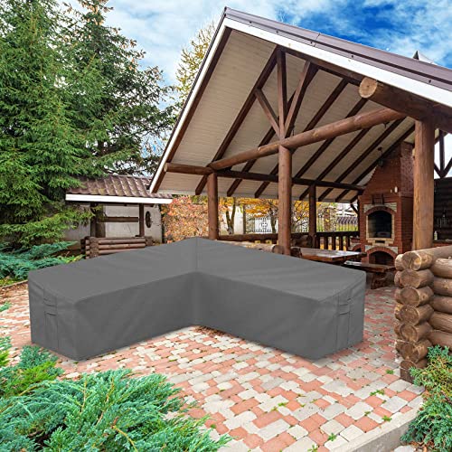 STARTWO Outdoor V Shaped Sectional Sofa Cover,Heavy Duty Waterproof