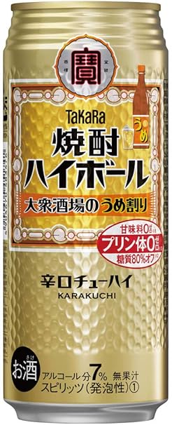 Amazon Co Jp 宝酒造 焼酎ハイボール 大衆酒場のうめ割り チューハイ 500ml 24 食品 飲料 お酒