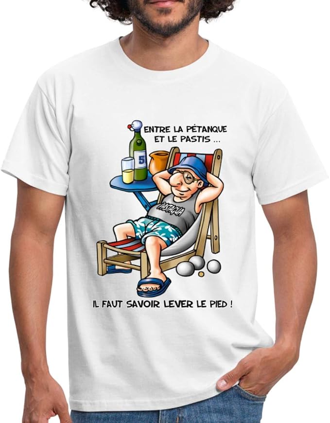 Débardeur Humoristique Pour Homme - Motif "Pastis, Pétanque Et Apéro" - Cadeau Drôle Pour Les Amis - Taille Unique