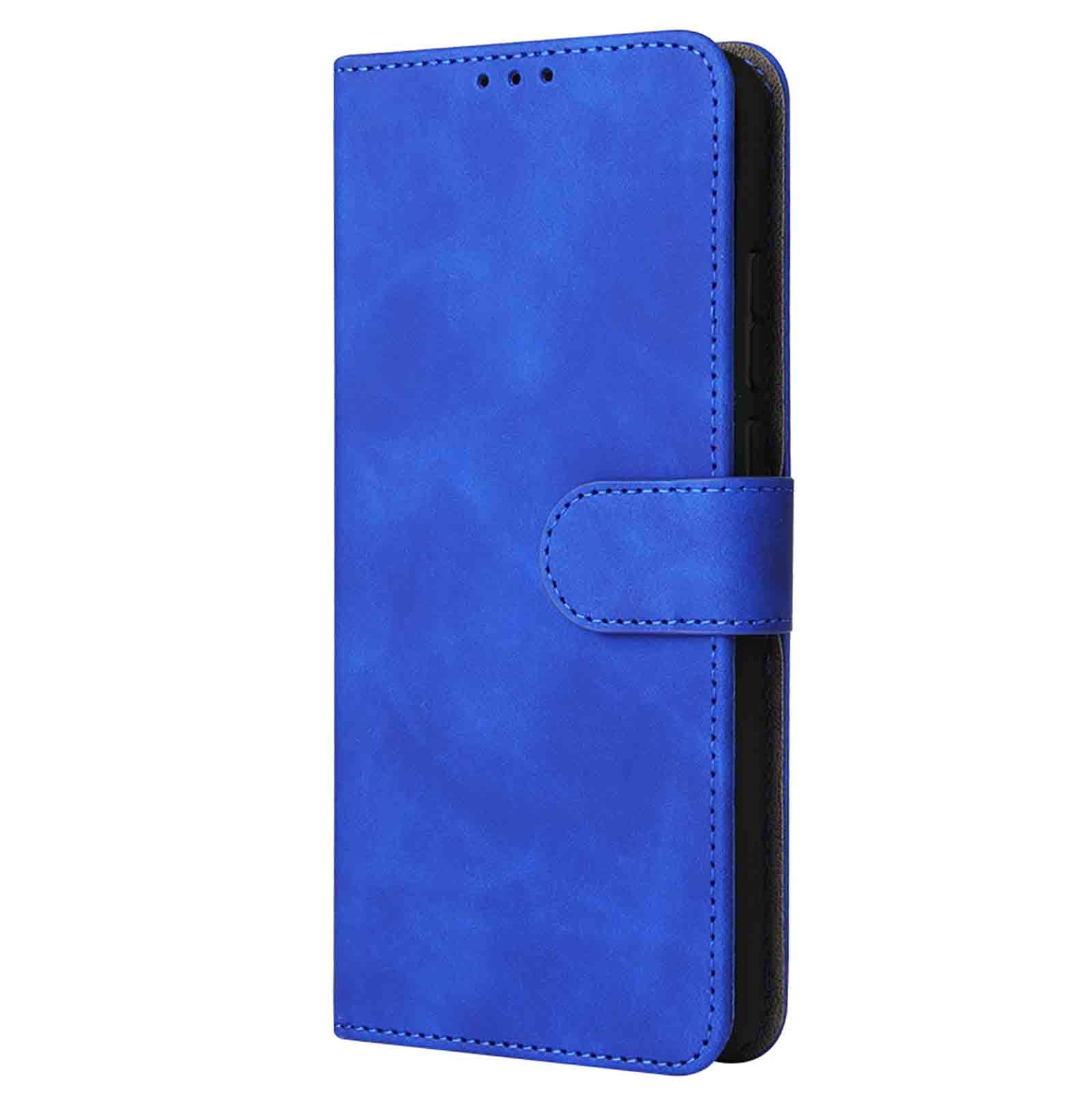 WBWONE Leather Folio Case for Motorola Moto Edge 40 Pro, Magnetic Closure Full Protection Shell Book Style Wallet Flip with [Card Slots]& [Kickstand], Blue