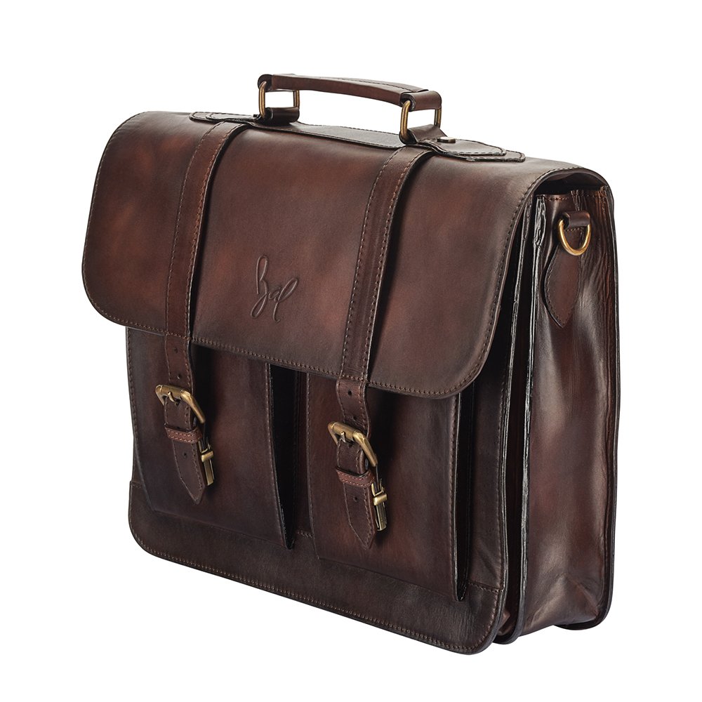 rohit bal men's satchel (brown)