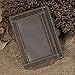 Le'aokuu Genuine Leather Magnet Money Clip Credit Card Case Holder Slim Handy Wallet (Dark Brown 4)