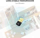 LinKAVEniR Bluetooth 5.0 Adapter PC Dongle 3Mbps Dual Mode Win 11 10 8 7 view 6