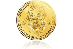 CHOW TAI FOOK 999 Pure 24K Gold Display For Year of Dragon - Fortune