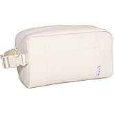 NOL Natural Organic Lifestyle Freezable Snack Bag, Leakproof Cooler Lunch Bag, Reusable, Zip Closure with Buckle Handle Nylon Waterproof Snack Box for Work Travel-Cream