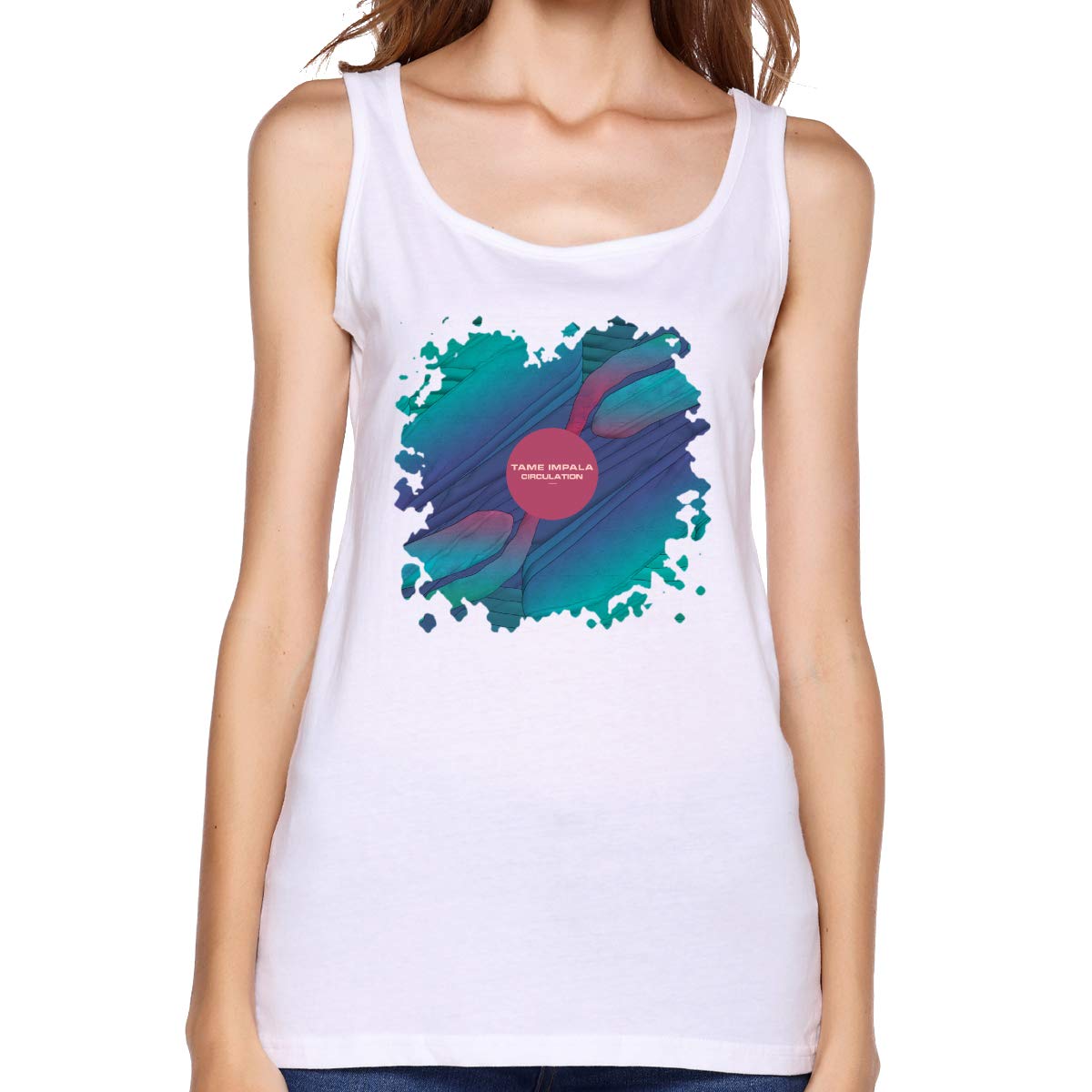 Nanagang Tame Impala Circulation Sleeveless Round Neck Summer Workout Simple T Shirt