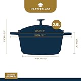 MasterClass Cast Aluminium Casserole Dish Grey Ombre 20cm 2.5L Gift Boxed view 7