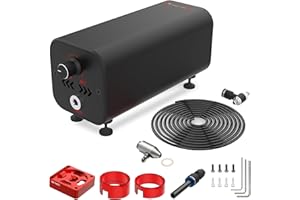 NACCOLLY Air Assist Pump for Laser Cutter, Air Assist Kit for Most Laser Cutter, Laser Engraver Air Assist with Adjustable 30L/Min Airflow for Faster Laser Cutting and Smooth Edge Cuts