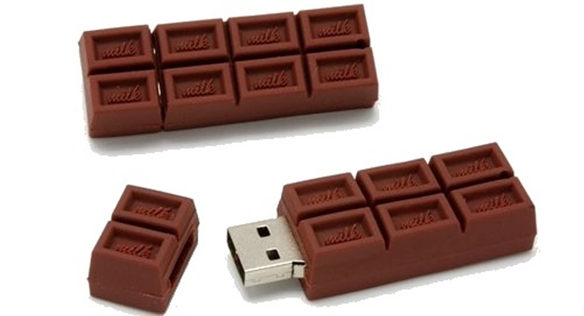 Chocolate 16GB USB Flash Pen DriveMemory Thumb Stick Data Storage Milk Dark Brown - Mothers Day Chocolates Gifts for Mum/Nana