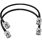 TUOLNK RG58 BNC Cable 50 ohm BNC Jumper, 12 inch (30cm) Low Loss BNC Male to BNC Male Extension Coax Cable for Antenna Analyz