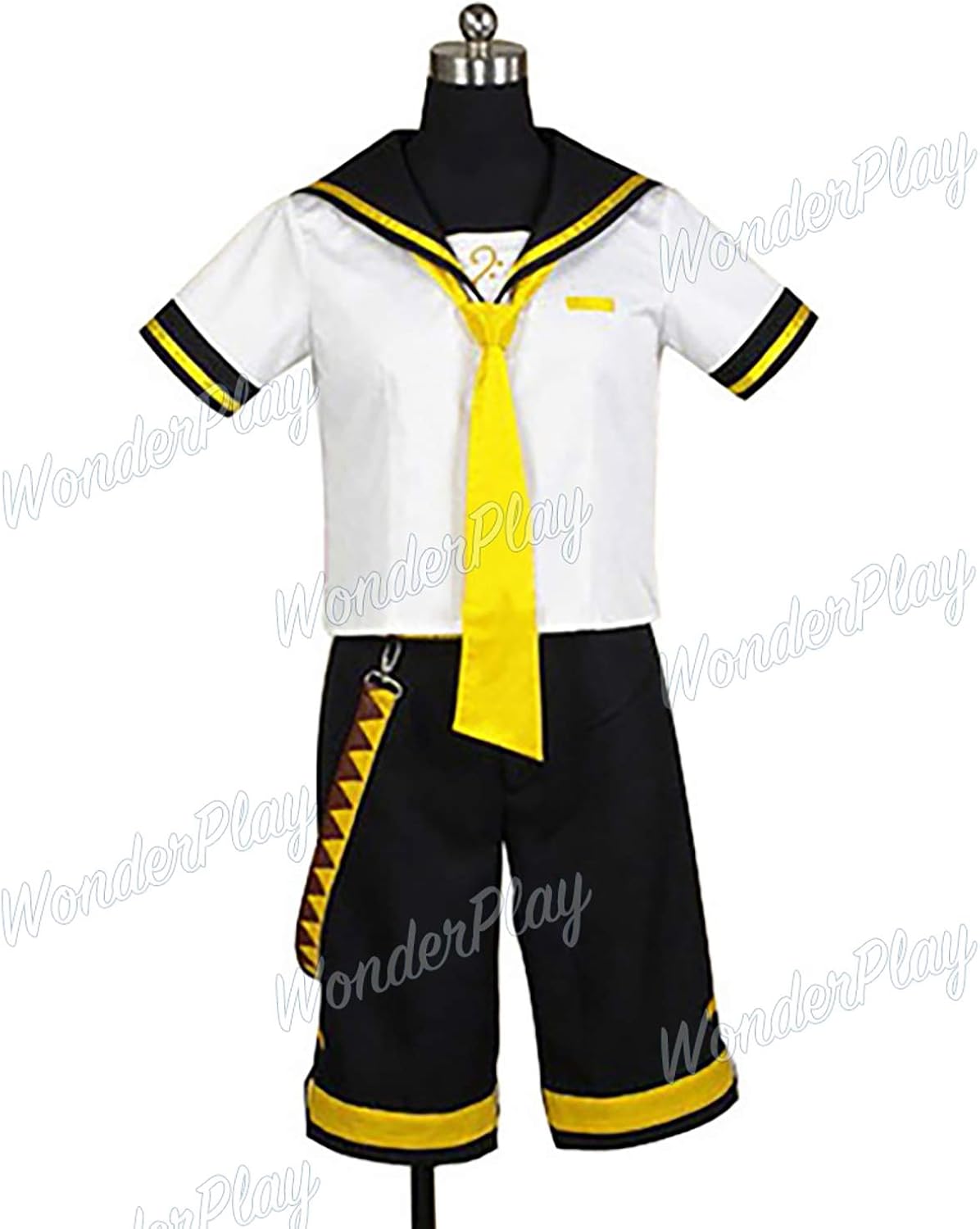 Amazon Com Wonderplay Hatsune Miku Vocaloid 2 Cosplay Kagamine Len Costume Clothing