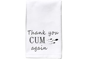 WCGXKO Thank You Cum Again Naughty Funny Wash Towel for Boyfriend Huaband Adult Humor Gift (Thank You Cum Again)