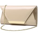 MUDUO Women Patent Leather Fashion Clutch Purses Evening Bag Handbag Christmas gift