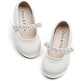Felix & Flora Girls Toddler Little Ballet Shoes - Flower Girls Mary Jane Flats Dress Shoes Party Wedding