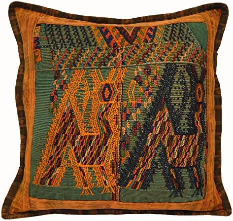 Laura Luna Textiles LL24-157 Ixil Pillow, 18-Inch by 18-Inch