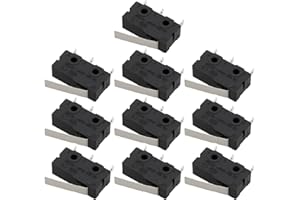 OTOTEC 10Pcs 3 Pin Mini Micro Limit Switch 5A 125/250V Lever Type Micro Switch for Electronic Equipment, KW11-3Z