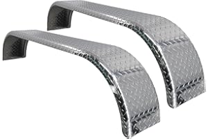 Sturdy Built (Qty 2)- Boat Trailer Aluminum Diamond Plate Tandem Axle Fenders 10'' x 64'' x 13''