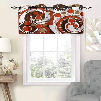 Hiiiman Fenstervorhang, Etagen mit Ösen, Retro-Farben, abstrakte Spiral