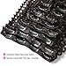 Keyu Afro Kinky Curly Clip in Human Hair Extensions Hair Weft 7Pcs/Set 70g Natural Black (12