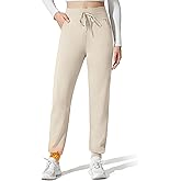 G4Free Barefeel Women's Fleece Lined Yoga Pants Tapered Leg Drawstring Joggers with Pockets Thermal Workout