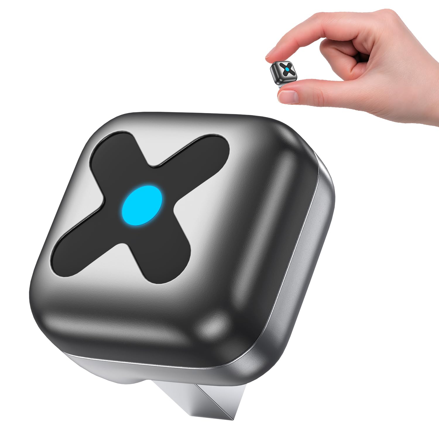 Visoud Ultra Mini Android Auto & CarPlay Wireless Adapter, Latest A9 Chip 5.8GHZ WiFi, 5.4 Bluetooth, 3-5s Auto Connect, USB-C/USB-A/Extension Cable, Compatible with iOS10+, Android 10+, CE/ROHS/FCC