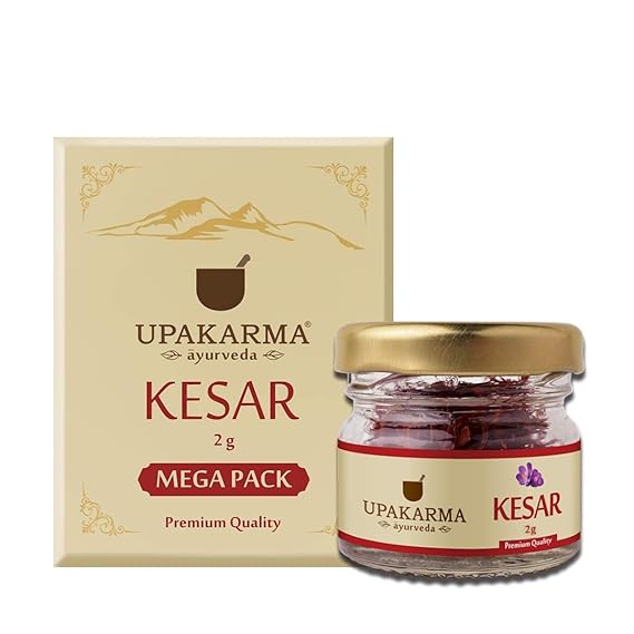 UPAKARMA Pure, Natural and Finest A++ Grade Kashmiri Kesar / Saffron Threads Mega Pack 2 Gram - Pack of 1