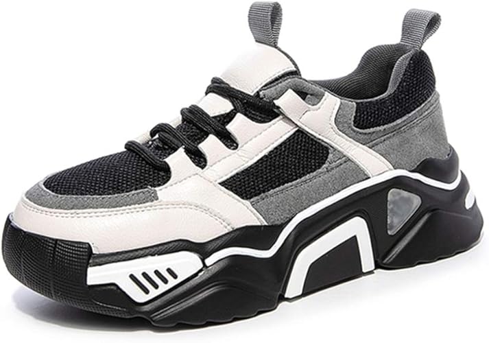 Amazon Ijge インヒールスニーカー レディース レースアップ シークレットシューズ 美脚 7cm身長アップ レザー 耐久性 軽量性 柔らか クッション性 疲れにくい 蒸れない 滑り止め 通学通勤 スエード プラットフォーム ウォーキング ローファー スリッポン