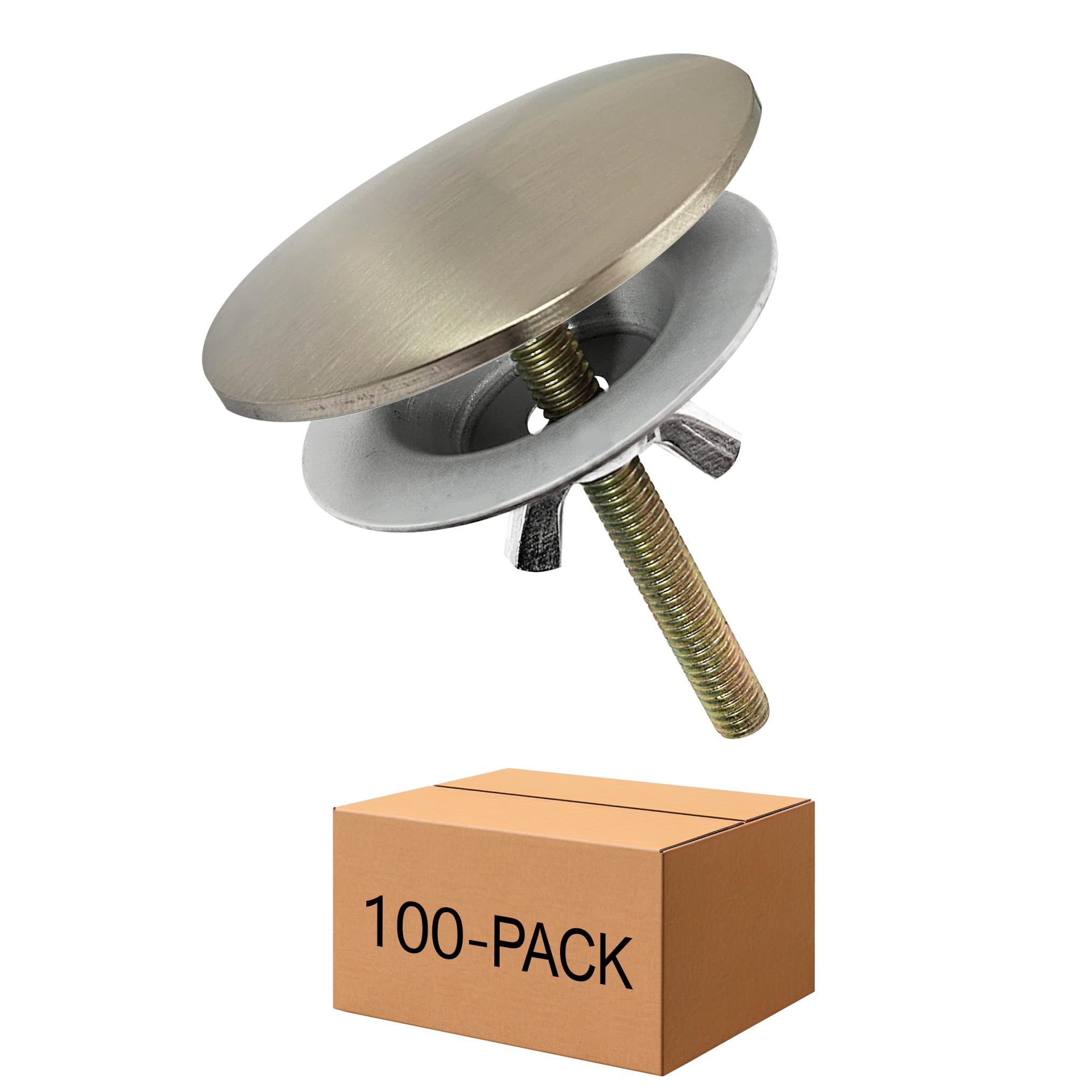 Westbrass D202-20 2" Kitchen Sink Hole Cover, Stainless Steel (100-Pack) Image