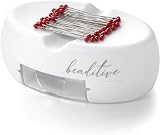 Beaditive Magnetic Pin Cushion with Drawer White 50 Pins Included