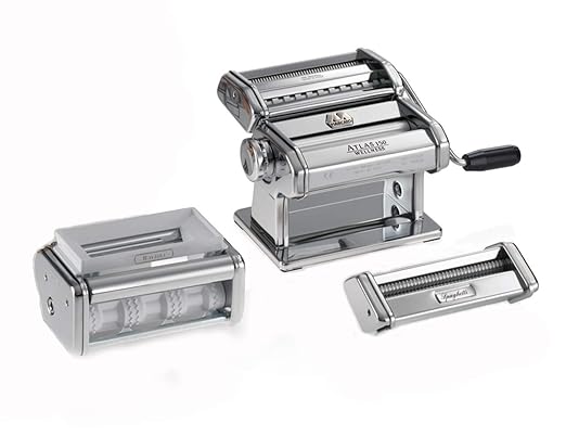 Marcato Pasta Set mit zwei Nudelwalzen (Ravioli, Spaghetti), GS-PASTASET