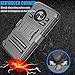 Moto X4 Case, 2017 Motorola Moto X 4th Generation Holster Clip, Tekcoo [Hoplite] Shock Absorbing [Black] Swivel Locking Belt Defender Heavy Full Body Kickstand Carrying Tank Armor Cases Cover