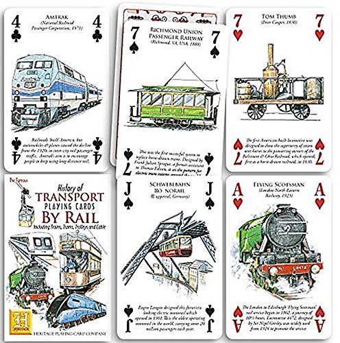 Heritage Playing Cards - History of Transport by Rail