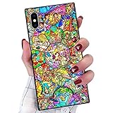 DISNEY COLLECTION Phone Case Compatible iPhone Xs Max Disney Family Elegant Chic Square Protective Shockproof Back Cover Case Compatible iPhone Xs Max 6.5 Inch