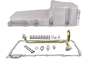 BARIO Aluminum Swap Retrofit Engine Oil Pan Compatible With GM LS1 LS2 LS3 LS6 Engines 302-1 W/Pickup Tube, Bracket Plate & Gasket