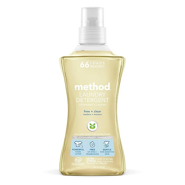 METHOD LIQUID LAUNDRY DETERGENT; FRAGRANCE FREE + CLEAR;...