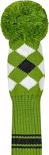 Scott Edward Golf Headcovers 3Pcs Set Driver Fairway Hybrid Argyle Green view 6